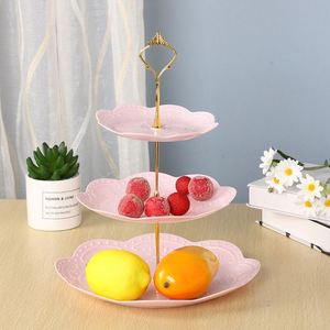 Plateau à fruits créatif carré à trois niveaux, plateau à goûter pour le thé de l'après-midi, support à gâteaux pour table de dessert, style européen minimaliste - Product Image 2
