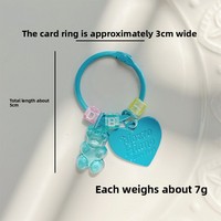 Porte-clés en métal transparent avec petit ours et cœur, breloque mignonne pour coque de téléphone DIY et pendentif de sac d'étudiant