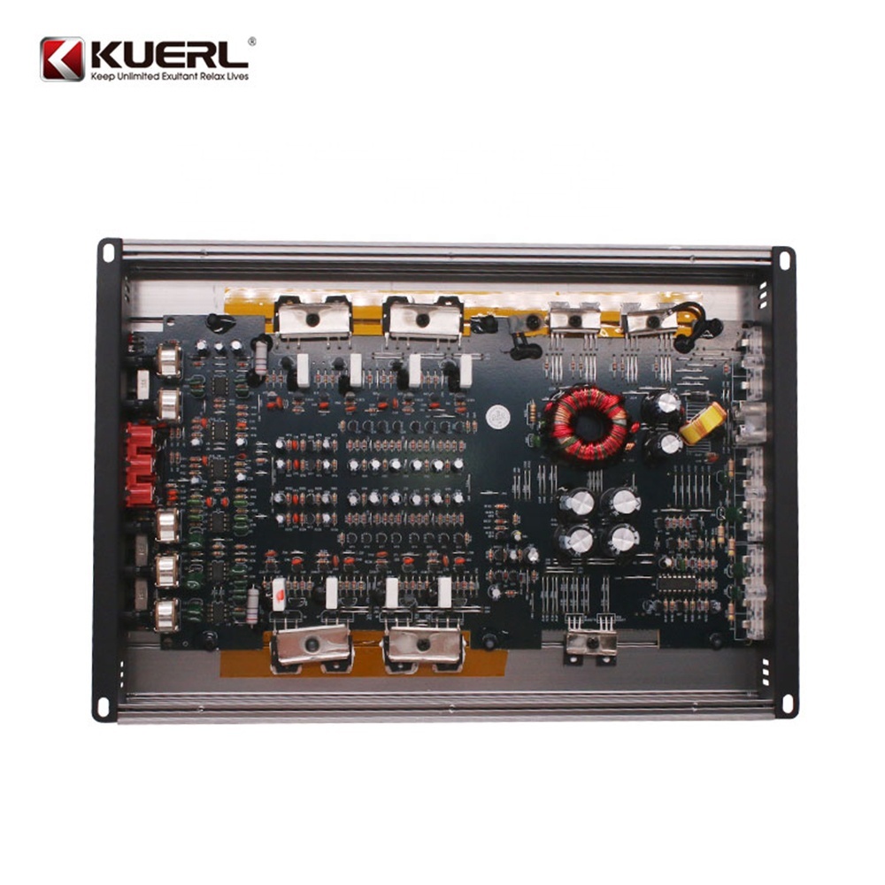Amplificatore Auto 5200W - 4 Canali, Lega Alluminio, Per Impianti Audio Auto, Nero