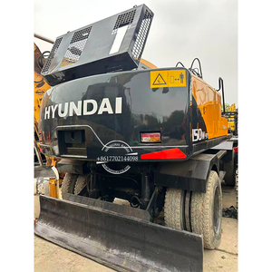 Excavatrice sur pneus d'occasion coréenne fiable de 15 tonnes HYUNDAI 150W-9T pour la manutention des matériaux, excavatrice Hyundai d'occasion - Product Image 1