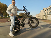 Vélo électrique à batterie lithium, pneus larges de 20 pouces, cadre en fer, freins à disque doubles, charge maximale 200 kg, pour la neige et la plage