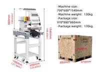 Machine à broder industrielle automatique informatisée à tête unique 15 aiguilles pour casquettes, idéale pour studio à domicile, facile à utiliser