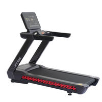 Tapis roulant électrique incurvé de haute qualité Hong Kang avec écran LCD, programmes d'exercices, 220-240V/50Hz, tapis roulant de fitness commercial