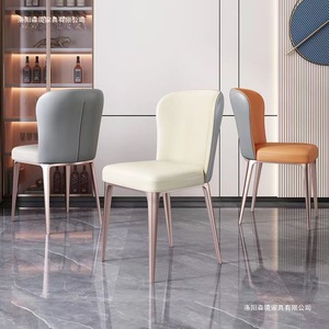 เก้าอี้รับประทานอาหารสไตล์โมเดิร์น  หุ้มเบาะ PVC สำหรับห้องนั่งเล่น - Product Image 1