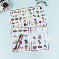 Livre d'activités pour enfants avec autocollants, graffitis, coloriage, apprentissage des histoires, lecture en anglais, ensemble de livres pour enfants d'âge scolaire, dessin, art, cadeau