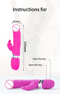 Dildo Realistico Morbido Grande, Vibratore a Coniglio per Stimolazione Clitoridea e Punto G, Giocattoli Sessuali per Adulti - Product Image 5