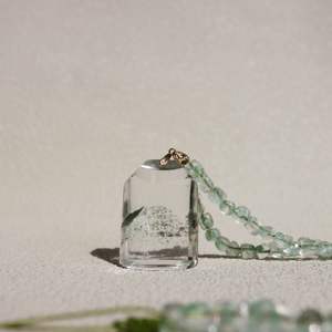 Liontin Kuarsa Phantom Hijau Langka untuk Kekayaan Penyembuhan Spiritual & Astrologi 100% Kristal Hantu Hijau Alami - Product Image 2