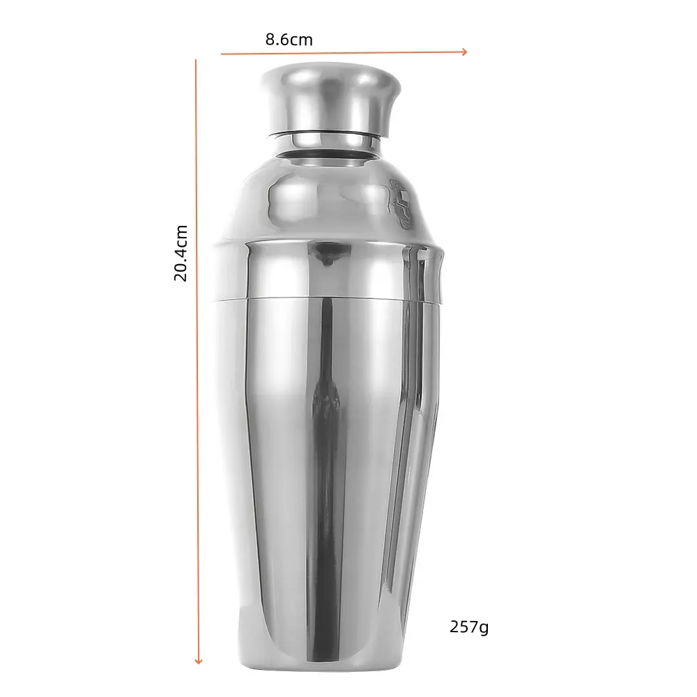 Buona qualità fabbrica diretta in acciaio inox personalizzato 550 Ml di miscelazione Cocktail Shaker bottiglia