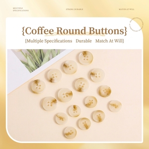 Boutons personnalisés en résine polyester, style corne, en gros, attaches décoratives rétro pour manteaux, chemises et vêtements quotidiens - Product Image 2