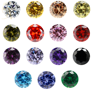 OM GEMS 3.0mm 12.0mm 5A Pierres précieuses multicolores de forme ronde de haute qualité, pierres synthétiques de forme ronde CZ 1ct traitées thermiquement - Product Image 2