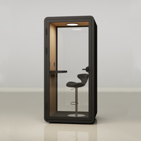 Cabine de travail moderne, système de cabine de bureau modulaire, capsule de réunion insonorisée, cabine de confidentialité pour immeuble de bureaux, bureau à domicile