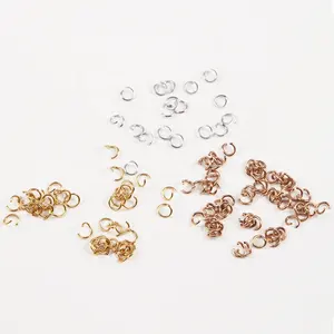 0.5*3mm 18K Gold Plated Connector Stainless Steel Jump Wholesale Rings Jewelry