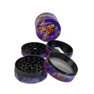 Molinillo de hierbas Alien Go 6 colores, personalizado, duradero, de 50 mm, de aleación de zinc metálica, de 4 capas, para accesorios de fumar. - Product Image 4