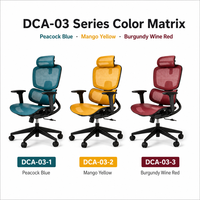 Chaise de bureau ergonomique moderne en maille, colorée, pour ordinateur, avec support lombaire, pivotante à 360 degrés et réglage à vérin à gaz, vente en gros