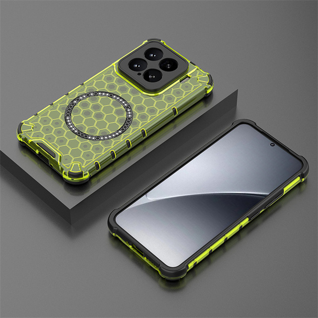 Heat Dissipation Phone Case for Xiaomi 15T 14T Pro/14 Ultra/Poco F6 X6 C71 Shockproof Airbag Funda Magnetic Suction Clear Cover