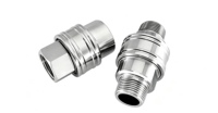 Raccord rapide à bille en acier inoxydable 304, filetage mâle, déconnexion rapide par poussée, coupleur à déconnexion rapide à haut débit ISO7241-B