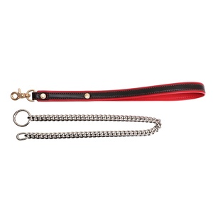 20.86-inch <b>Leather</b> Handle Chain Leash for Sex Collar Choker Necklace BDSM Restraint Sex Toys Leashes for Couple Bondage Flirting - Product Image 5