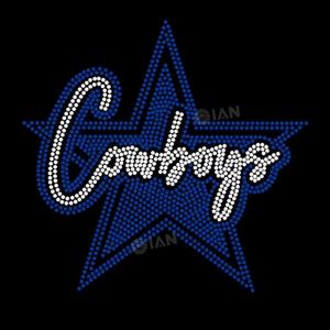 カスタムダラスカウボーイズサッカーチームロゴブリング転送ホットフィックスサッカーラインストーン転送服 - Product Image 1