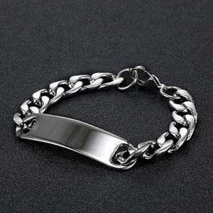 Pulsera Curva Unisex de Acero Inoxidable al por Mayor, Estilo Europeo Americano Hip Hop <span class=keywords><strong>Cuba</strong></span> Retro de Yiwu - Product Image 3