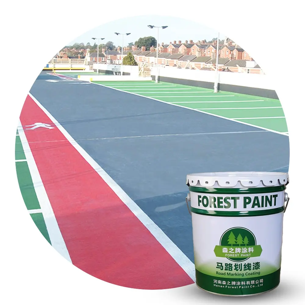 FOREST fabrication de peinture pour trafic difficile blanc vert couleurs acrylique revêtement de peinture de marquage de ligne de route pour chaussée d'asphalte
