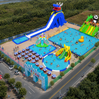 Toboggan aquatique gonflable en métal de haute qualité pour adultes, équipement de parc aquatique commercial pour les organisateurs d'événements professionnels