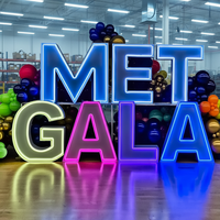 Enseigne LED personnalisée autoportante de 1,2 m avec lettres lumineuses pour fêtes, enseigne néon avec support et toile de fond pour mariages et anniversaires