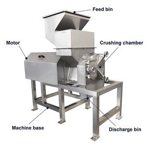 Machine de production en série pour hacher et broyer les légumes et les fruits congelés (carottes, papayes, kiwis, mûres) – <span class=keywords><strong>Broyeur</strong></span> de fruits pour jus - Product Image 2
