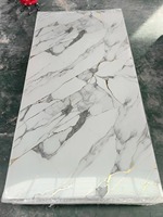 Panneau mural en marbre avec revêtement UV, panneau en PVC imperméable pour la décoration intérieure d'hôtels, d'appartements et de bureaux