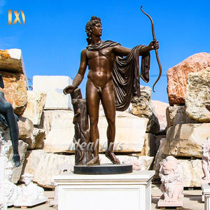 Famosa decorazione esterna in rame antica mitologia greca figura a grandezza naturale bronzo <span class=keywords><strong>Apollo</strong></span> statua <span class=keywords><strong>scultura</strong></span> - Product Image 1