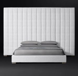 Custom Fabric Modern Queen <b>king</b> <b>Size</b> Bedroom Furniture Set Extended <b>Headboard</b> Panel Platform Wooden Frame <b>Bed</b> - Product Image 3