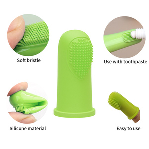 Cepillo de dientes de dedo de silicona ecológico ultra suave, accesorio de limpieza y baño para mascotas, cepillo para perros - Product Image 2