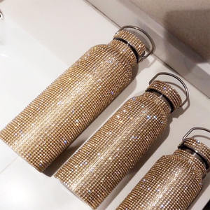 Portable Creative Strass Bling Boisson Sports de Plein Air Voyage Bouteille D'eau Diamant <span class=keywords><strong>Thermos</strong></span> En Acier Inoxydable Bouteille D'eau - Product Image 4