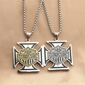 Harley-Davidson <b>Cross</b> Pendant Necklace Stainless Steel Men's Fashion Jewelry Gift 280528 - Product Image 1