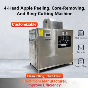 Máquina Peladora, Descorazonadora y Cortadora de Manzanas de 4 Cabezas, Máquina Peladora de Frutas Automática Personalizada, Procesa Cuatro Manzanas al Mismo Tiempo - Product Image 4
