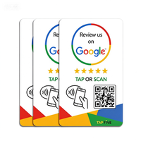 Carte de visite standard personnalisée avec impression QR NFC Google Review, taille 85,5*54 mm, 13,56 MHz pour hôtel, restaurant