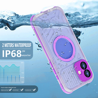 Redpepper-Coque étanche pour iPhone 16 Plus, coque étanche certifiée CC IP68 avec protection d'écran intégrée