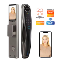 Serrure de porte intelligente à reconnaissance faciale 3D, caméra de reconnaissance des veines palmaires, interphone vidéo, entrée sans clé Tuya Wifi, Cerradura Inteligente, maison, bureau