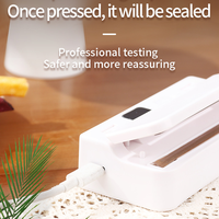 Mini-scelleuse sous vide portable domestique double usage, machine de conservation alimentaire hermétique USB portative en plastique