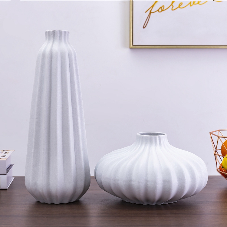 Small fresh modern household sitting room study dry flower arrangement adornment 3 kinds of color ceramic vase
