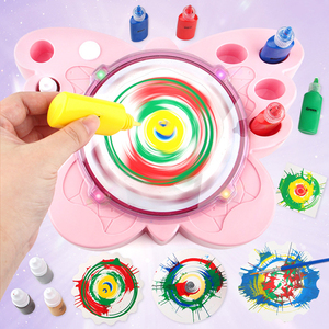 Nuovissimi bambini che disegnano giocattoli da gioco cartoni animati colorati fatti a mano rotanti fai da te Set di giocattoli per bambini che dipingono arte e artigianato - Product Image 2