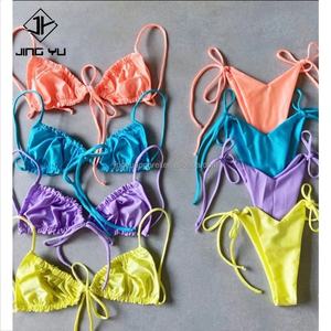 2023 Swimwear Beachwear Custom Swimwear Manufacturer Designer Swimsuit <b>Sexy</b> Traje De Bano Triangle Thong <b>Bikinis</b> <b>Sets</b> - Product Image 1