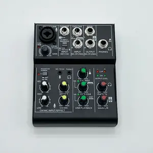 Mixer nero a 4 canali mixer con suono professionale mixer digitale dal vivo M4USB