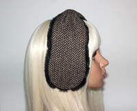 Cache-oreilles en laine fausse fourrure bandeau Turban chevrons Ski cache-oreilles pour femme Sports d'hiver course ski hiver bandeau