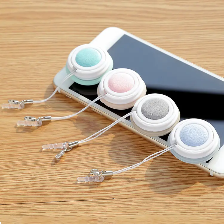 Macaron मोबाइल फोन स्क्रीन धो सकते हैं सफाई पोंछ ताल लेंस सफाई कपड़ा मिनी स्पंज धूल हटाने नई