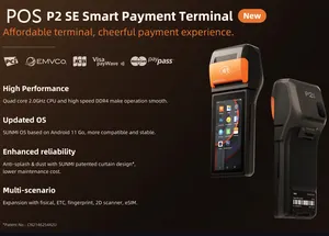 Verifone Pos Terminal 58mm Thermo drucker Pos Systeme P2 Mini Payment Pos