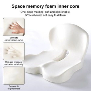 <b>Memory</b> Foam One Piece Office Cushion with Hip Spine Relief Beautifying Waist Support for Lumbar <b>Pillows</b> Seat Cushions - Product Image 3
