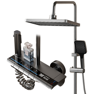 4 cách LED thông minh kỹ thuật số Massager phòng tắm vòi hoa sen Set Hệ thống đánh bóng in-tường vòi hoa sen vòi với nhiệt - Product Image 1