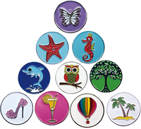 Ensemble personnalisé de marqueur de balle de golf en fer et d'outil de réparation de divots, cadeau pour joueur professionnel avec pièce de monnaie à logo personnalisé