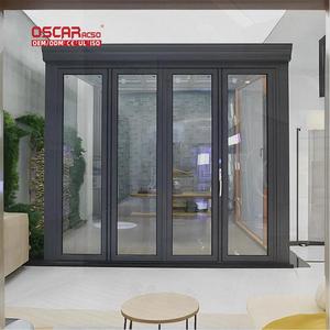 Jendela Geser Kaca Aluminium Hitam Isolasi Termal Ukuran Kecil untuk Rumah Kantor Balkon Pintu Lipat - Product Image 1
