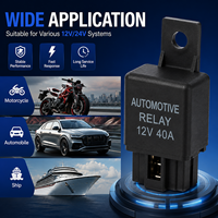 Relais de climatiseur 40A 12V 24V, relais automobile, coque ignifuge, longue durée de vie pour système électrique de véhicule